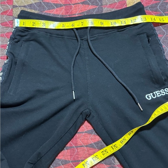 Guess Women M Black Logo Strips Drawstring Joggers - Picture 6 of 10